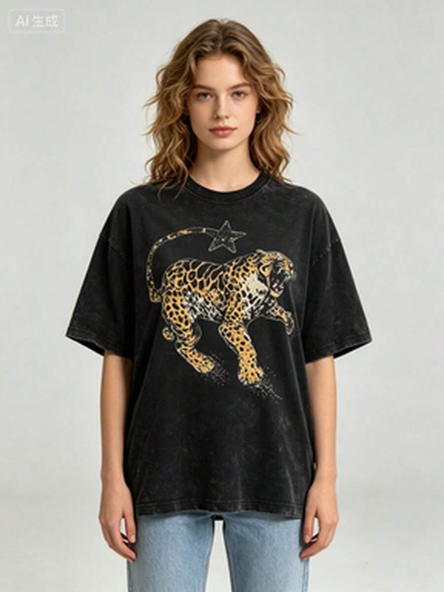 Women T-Shirts - 黑色2 - 查看 1