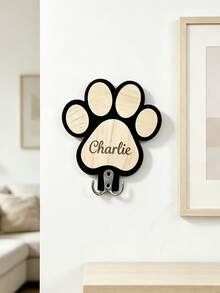 1pc Custom Leash Hook, Wooden Dog Leash Rack, Decorative Hook, Unique Home Decor, Pet Lover, Pet Anniversary, Pet Birthday Decoration, Farmhouse - Multicolor - View 7