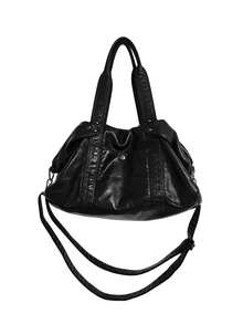 Nicekee Retro And Motorcycle Style Tote Bag, Versatile And Simple Solid Color Handbag, Large Capacity Multifunctional Fashionable Shoulder Bag - Black - View 9