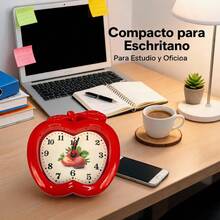 Unisex Practical Style For Bedroom And Office Desk Clock - Red - View 2