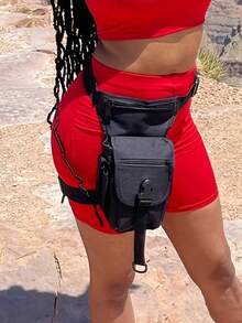 Women Leg Bags - Black - View 1