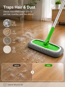 Super Absorbent Reusable Mop Cloth, Dry & Wet Flat Mop Pad, Washable Mop Pad, Suitable For Hardwood Floor Cleaning: Durable, Dry & Wet Use, Mop Head Not Included, High Absorbency Material, Cleaning Supplies, Home Essentials - Multiple Styles - View 4