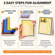 7pcs Set With Storage Box, Paper Positioning Alignment Guide, Card Cutting, Manual Precision Layering Spacers, Color Identification With Size Labels, 1/16 To 1/2 Inch Precision Cutting Tools - A - View 6