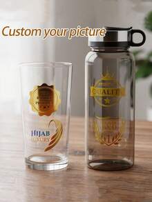 1/10pcs Personalized UV Transfer Labels, Anniversary Theme Customized, Gold Foil Crystal Stickers, Adhesive Stickers For Cups, Bottles, Laptops, Gift Boxes, Wedding Brand Upload Design Customized Logo Labels - Multicolor - View 6