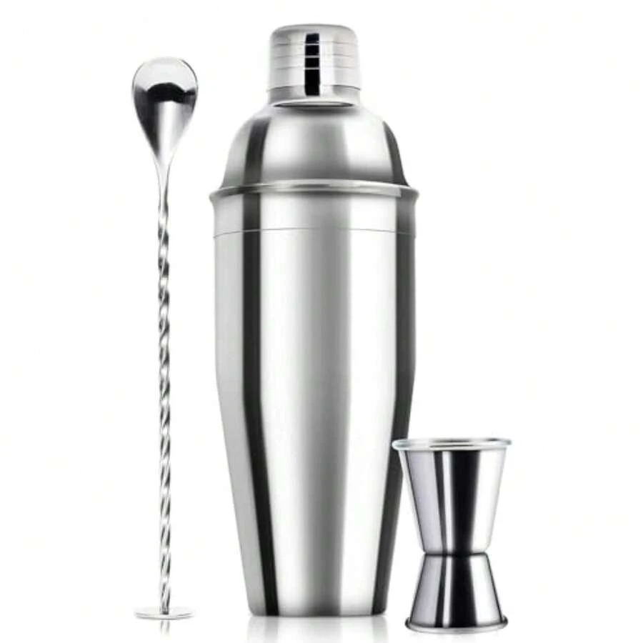 U Chef Kit de Coctelería, Shaker de 24 onzas, Mezclador de Bebidas Profesional, Jigger de Medición y Cuchara de Mezcla, Kit de Bartender, Herramientas de Coctelería y Mixología - Ver 1