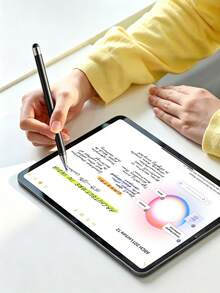 Stylus Kapasitif Ujung Ganda 2-in-1, Pensil Layar Sentuh Universal untuk Perangkat iOS & Android, Stylus Sentuh untuk Menggambar dan Menulis, Pena Layar Sentuh Portabel, Senyap, dan Anti Aus - MultiWarna - View 2