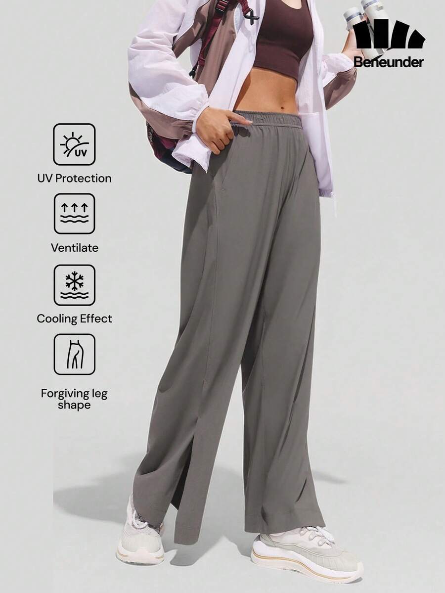Beneunder Women's Breathable Wide-Leg Sun-Protection Pants AS010 - Dark Grey - View 1