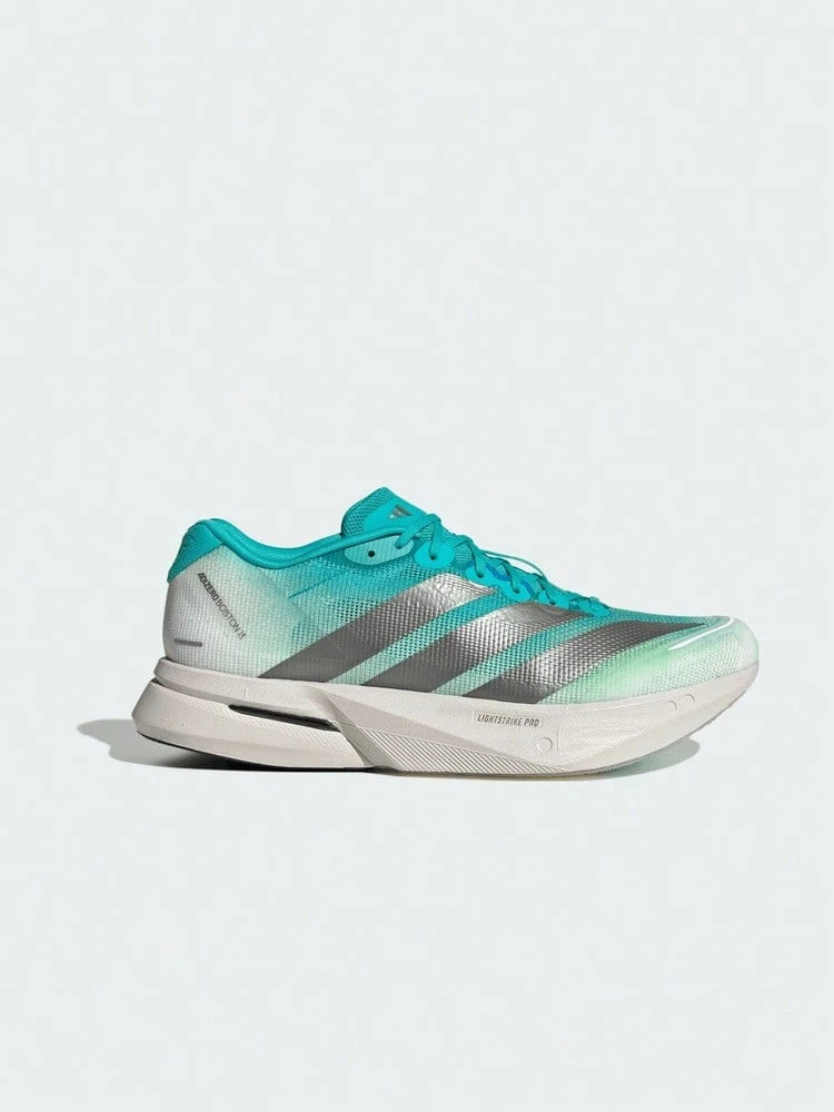 Adidas Men's ADIZERO BOSTON 13 Performance Fiberglass Column Professional Racing Running Shoes KK4990 - Mint Green - View 1