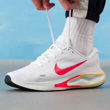 Nike Journey Run Men's Cushioned Lightweight Non-Slip Durable Round Toe Support Training Running Shoes - White Red - View 3