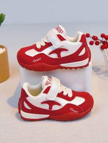 New SPORT Kids Retro Sports Shoes, Hook And Loop Easy On/Off, Durable Sole, Baby Shoes - Red - View 5