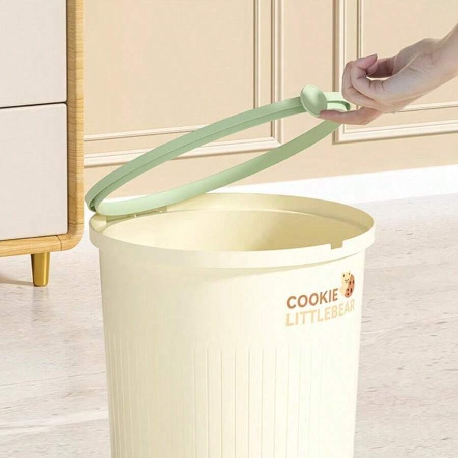 Thùng rác miệng hở đa năng có vòng ép cố định túi rác, dung tích lớn dày dặn phong cách sang trọng nhẹ nhàng, thiết kế chống trượt túi, giỏ rác cho phòng khách, bếp, phòng ngủ, phòng tắm, ký túc xá, phụ kiện lưu trữ dùng hàng ngày tại nhà - Nhiều màu - Xem 1