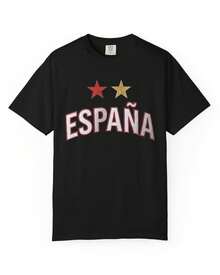 Conjuntos de verano para hombre España Campeones 2026 Camiseta - Negro - Ver 1