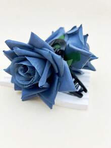 1pc Valentine's Day Rose Artificial Flower Hair Claw, Suitable For Daily Wear, Gift For Friends - Multicolor - View 6