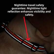Anti-Burst Dog Training Collar, Double-Layer Reflective Nylon Iron Chain Dog Collar, Outdoor Dog Training Collar, Adjustable Size And Length, Metal Training Dog Chain Nylon Strap, Pet Behavior Correction Pet Supplies Collar (Lock Color Randomly Sent) - Multicolor - View 10