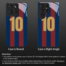 [Spedizione 24h da DE/FR/ES]Custodia per telefono Apple 11-17 - Custodia con motivo a righe di calcio adatta per Moto EDGE 20 Lite/30 Pro/40 5G/50 Neo/50 Ultra/60 Fusion/G Power (2022)/G14/G24 4G/G04S/G24 Power/G34/G35/G54/G64/G55/G75/G84/G85/G Stylus 5G, Custodia protettiva in vetro temperato anti-caduta 21-26 - 1 pezzo di immagine a colori - Visualizzare 2