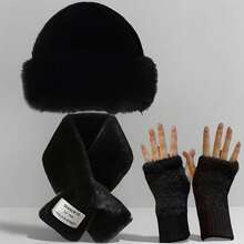 1/3 piezas Conjunto de accesorios de invierno cálido adecuado para mujeres. Incluye guantes, bufandas y gorros. Es perfecto para clima frío y actividades al aire libre. - A - Ver 8