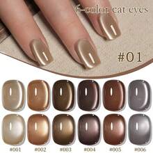 MIANEL GEL 10ml 2026 Nouveau Vernis à Ongles Gel Œil de Chat Brun Caramel Café Maillard Porte-Bonheur Quotidien, Gel Œil de Chat Perle de Verre Super Brillant, Convient pour Salon de Manucure DIY - Multicolore - Voir 2