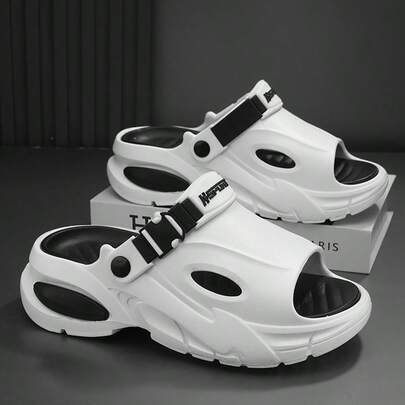 Dép EVA thời trang mới 2026, unisex, thoáng khí và nhẹ, đế mềm, trang trí khóa thời trang, sandal hở mũi, hoàn hảo cho mùa hè đi biển, hồ bơi, phòng gym và mặc thường ngày, giày dép thoải mái cho các dịp trong nhà và ngoài trời