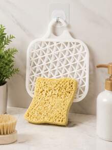 4pcs Stainless Steel Kitchen Sink Storage Rack With Faucet Mount, Suitable For Home Sponge, Dishcloth, Dishwashing And Draining, With Hanging Basket - A - View 7