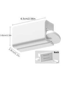 1/2pcs No-Drill ABS Wall-Mounted Toothpaste Squeezer, Adhesive Tube Roller With Rotating Handle For Toothpaste, Cleanser & Cosmetic Tubes, Bathroom Organizer, School Essentials And University Essentials For Dorms, Bathroom Decoration Accessories - Multiple Styles - View 5