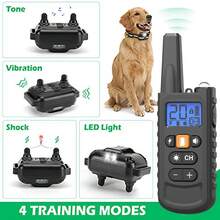 Dog Shock Collar With Remote Control, 3300FT Rechargeable Waterproof Shock Collar For Dogs With 3 Training Modes, Adjustable For Small Medium Large Dogs (8-120 Lbs) - Black - View 3