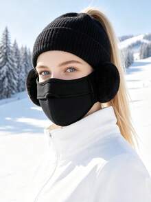 Ueasy Winter Warm Face Mask With Ear Flaps, Windproof Half Face Mask, Balaclava, Unisex, Breathable And Cold-Resistant, Suitable For Skiing, Snowboarding, Motorcycle Riding And Other Winter Outdoor Sports - Multicolor - View 1