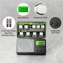 100g/0.001g High Precision Electronic Jewelry Scale With Tare Function, Unit Conversion And One-Key Zeroing, Tweezers, Weighing Device And Platform, Portable Jewelry, Gold, Laboratory, Handmade Crafting Balance, Battery Not Included - Multicolor - View 3