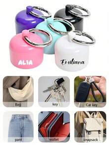 Customized Jewelry Storage Box, Personalized Ring Storage Box, Portable Ring Storage Keychain, Suitable For Earrings, Rings, Wedding Favors, Ideal For Proposal, Wedding Ceremony, Perfect Gift For Women Or Mothers, Birthday, Anniversary, Housewarming Gift, Engagement Gift, Wedding Gift, Back To School Gift - Multicolor - View 6