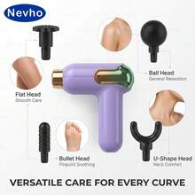 Nevho Handheld Electric Massage Gun, 20-Minute Auto-Timer Mode, 9-Speed Intelligent Control, 4 Massage Heads, Ultra-Portable Body Relaxation Device, Suitable For Home, Office, Travel Use - View 7