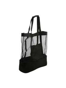 Portable Large Capacity Waterproof Insulated Cooler Tote Bag,Suitable For Beach,Picnics,Camping,Travel,School&Various Occasions,Classic Casual Style - Black - View 10