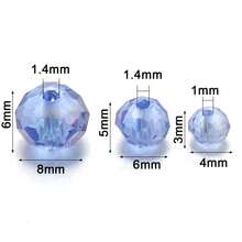 1 Pack Blue & Pink Glass Crystal Point Beads, Random Color Shades (Random Quantity Per Color) - Multicolor - View 5