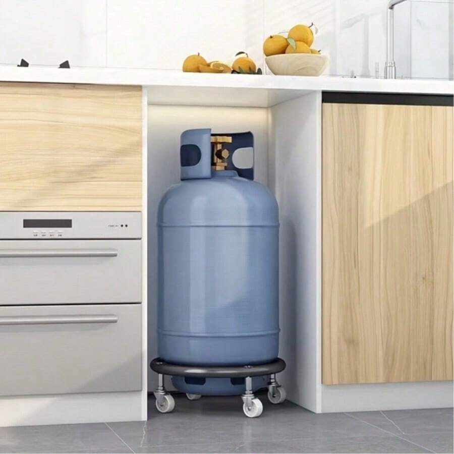 Con 360 °   Carro giratorio para tanques de gas con ruedas de doble rodamiento de bolas, diseñado específicamente para el transporte de tanques de gas licuado de petróleo, robusto y resistente a impactos. - Multicolor - Ver 1