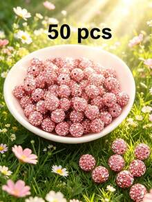 50/100pcs 10mm Shiny Disco Ball Beads - Reflective Multicolor Plastic Beads, Suitable For Jewelry Making, DIY Crafts, Necklace And Earring Accessories, Jewelry Making Beads, Earring Components, Handmade Beads - Multicolor - View 47