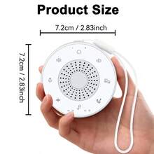 White Noise Machine With 30 Soothing Sounds And Night Light Sounds Machine, 3 Timers Memory Function, Rechargeable Noise Machine - White - View 2