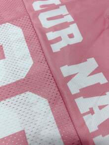 Seamless Yoga Set, Customized Women's Pink Soccer Jersey Short Top With Personalized Name And Number Match Day T-Shirt - Pink - View 7