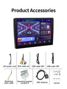 9 吋四核心 Android 車載導航，2G+64G 車用導航，支援 Apple CarPlay 與 Android Auto 收音機螢幕，附鏡像連接、藍牙 5.0、AUX、FM/AM 發射器、GPS 無線 CarPlay 藍牙車載資訊娛樂系統 - 全新升級安卓系統汽車中控導航車機 - 查看 14