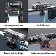 Mobile Game Triggers, Compatible With IPhone And Android, L1 R1 Game Triggers, Zero Latency, Fast Aiming, No Screen Obstruction, CODM Controller Shooting (2 Buttons), Comes With 4 Lightweight, Breathable, Sweat-Absorbing Silver Fiber Game Finger Sleeves (Suitable For All Touchscreen Gaming Devices) - Silver - View 11