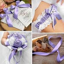 1 Rollo de Cinta de Satén de Poliéster para Cajas de Regalo, Cajas de Caramelos, Decoración Floral, Material DIY para Rosas Hechas a Mano, Cinta para Envolver Regalos de Vacaciones (Teñida a Máquina, Ligera Diferencia de Color) - Morado - Ver 5