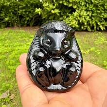 1件裝混合天然多材質水晶刺蝟小雕像,手工雕刻迷你療癒寶石動物雕像,微景觀冥想裝飾,可愛多石刺蝟桌面擺飾,送給水晶收藏者的禮物 - 彩色 - 查看 18