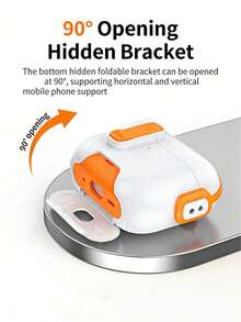 1pc Creative Protective Case With Stand And Lock Switch For Airpodspro3 Wireless Bluetooth Earphones, Compatible With 4th Generation - Multicolor - View 8