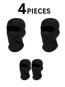 Multi-Pack Unisex Solid Color Balaclava Headwear Single-Hole Full Face Mask, Suitable For Daily Outings, Outdoor Activities And More - Multicolor - View 4