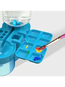 Six-In-One Multi-Functional Brush Cleaning Cup With Palette And Brush Storage, Portable Watercolor And Pastel Painting Dedicated Wash Basin Brush Holder Art Tools - A - View 8