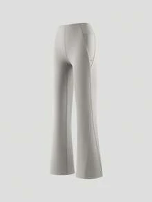 Beneunder Women's High-Elasticity Light-Sculpting Flare-Leg Pants HE008 - Grey - View 7