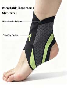 Sports Ankle Support, Suitable For Basketball, Football, Volleyball And Fitness, Unisex, Shock-Absorbing Function To Relieve Foot Fatigue, Equipped With Hook And Loop Heel Protection Design, Featuring Wrap-Around Compression Structure And Adjustable Ankle Support System. - Multicolor - View 5
