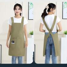 1PC Solid-Colored Cross-Fronted Sleeveless Apron, A Simple And Stylish New Design For Home Kitchens. Waterproof And Oil-Resistant, Perfect For Cooking And Dining Purposes. - Multicolor - View 21
