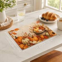1pc Autumn Harvest Pumpkin & Maple Leaf Print Diatomaceous Earth Kitchen Drain Mat, Absorbent Quick-Drying Non-Slip Coffee Machine Mat, Suitable For Kitchen Countertops, Dining Tables And Thanksgiving Home Decor - Multicolor - View 12