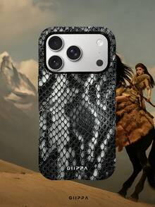 GIIPPA 1 قطعة غطاء هاتف بتصميم نمط الثعبان الأسود لهاتف 17 Pro Max، متوافق مع هاتف 16 Pro Max و15 Pro Max و14 Pro Max، غطاء هاتف بأسلوب كوري راقي وعصري وممتع، متوافق مع 11/12/13/14/15/16 Pro Max Plus، تصميم أنيق مناسب للرجال والنساء، هدية مثالية للصديقة في عيد الميلاد وعيد الحب وعيد الفصح وموسم الزفاف وعيد الميلاد! - الأسود - مشاهدة 7