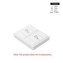 Oirlv Luxury Jewelry Display Stand PU Leather With Glossy Finish For Rings, Earrings, Necklaces, And Other Jewelry Display Props - White - View 8