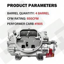 4 BBL Carburetor Carb W/ Gasket For 1905 AVS2 Series 650CFM Carburetor Manual - Green - View 3