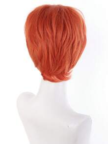 Orange Short Layered Men Cosplay Wig Synthetic Heat Resistant Fiber Anime Wig For Male Halloween Party Costume Daily Fashion Wig - Multicolor - View 4